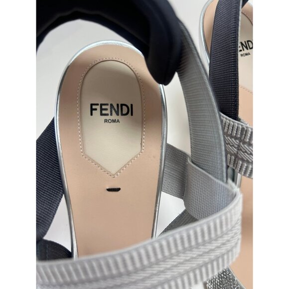 Fendi Colibrì Silver high heels 85mm slingbacks Women Pointed Toe Pumps Sz 41.5 - Picture 6 of 9